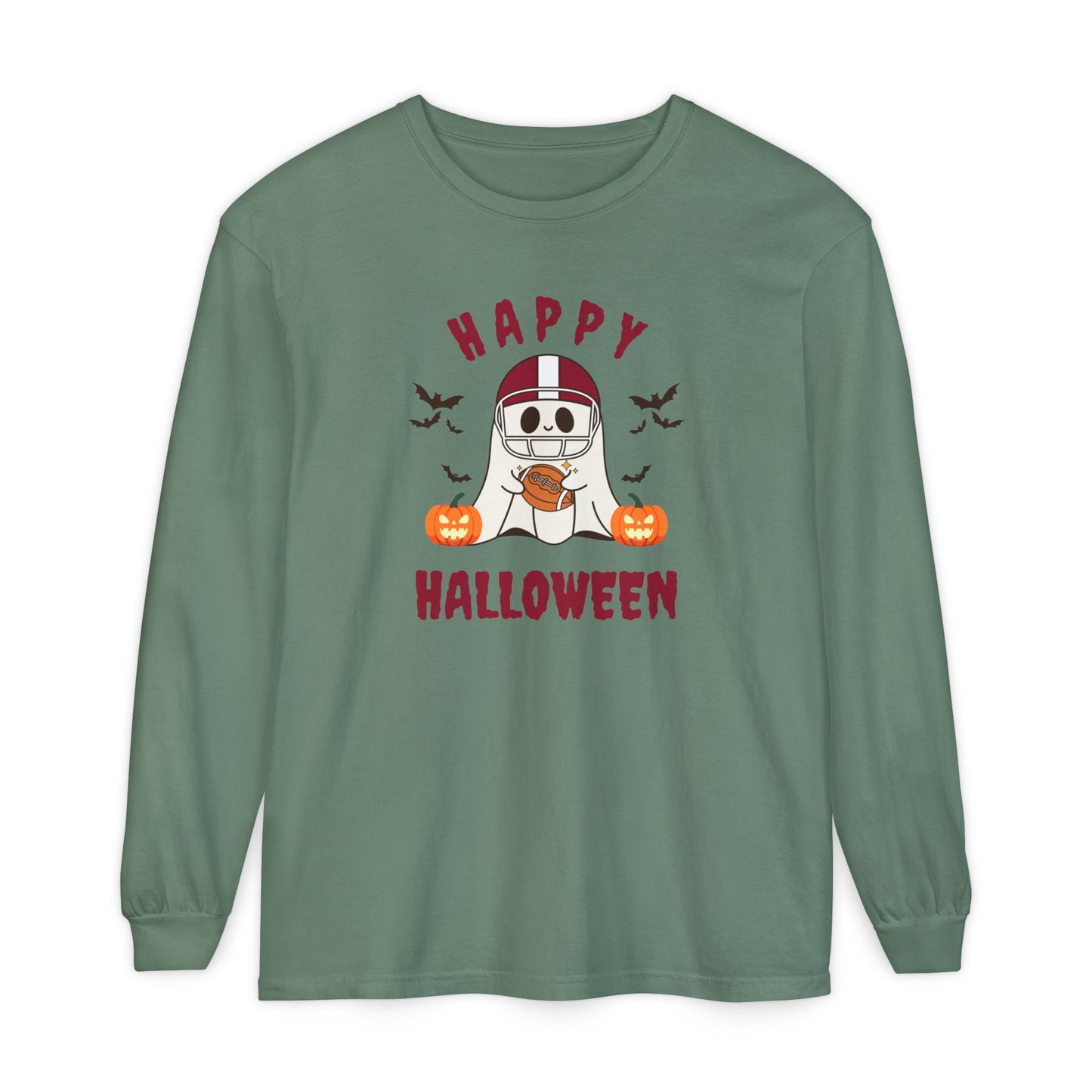 Halloween Unisex Long Sleeve T-Shirt, Cute Ghost Tee, Seasonal Apparel, Casual Halloween Outfit, Trick or Treat Shirt, October Fashion