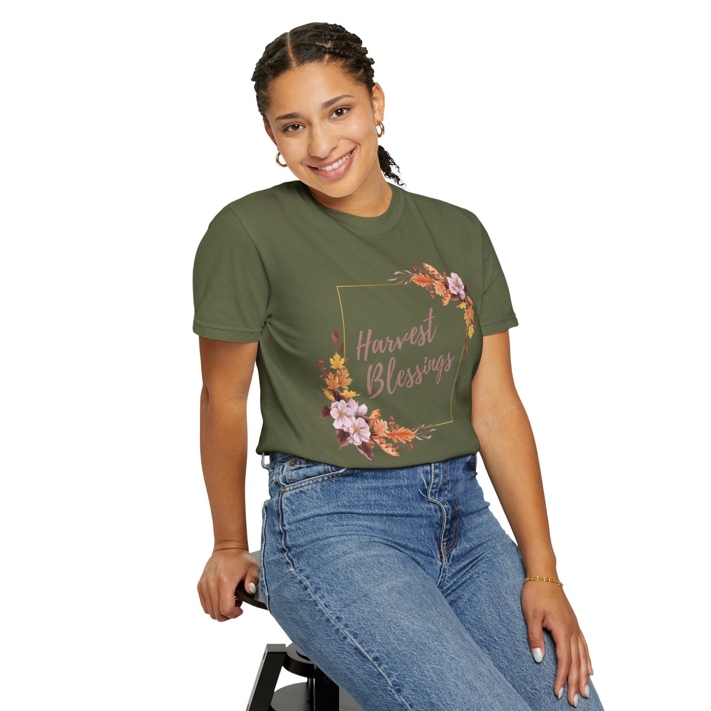 Harvest Blessings T-Shirt, Floral Unisex Tee, Autumn Gift, Thanksgiving Shirt, Cute Casual Wear, Boho Style Top