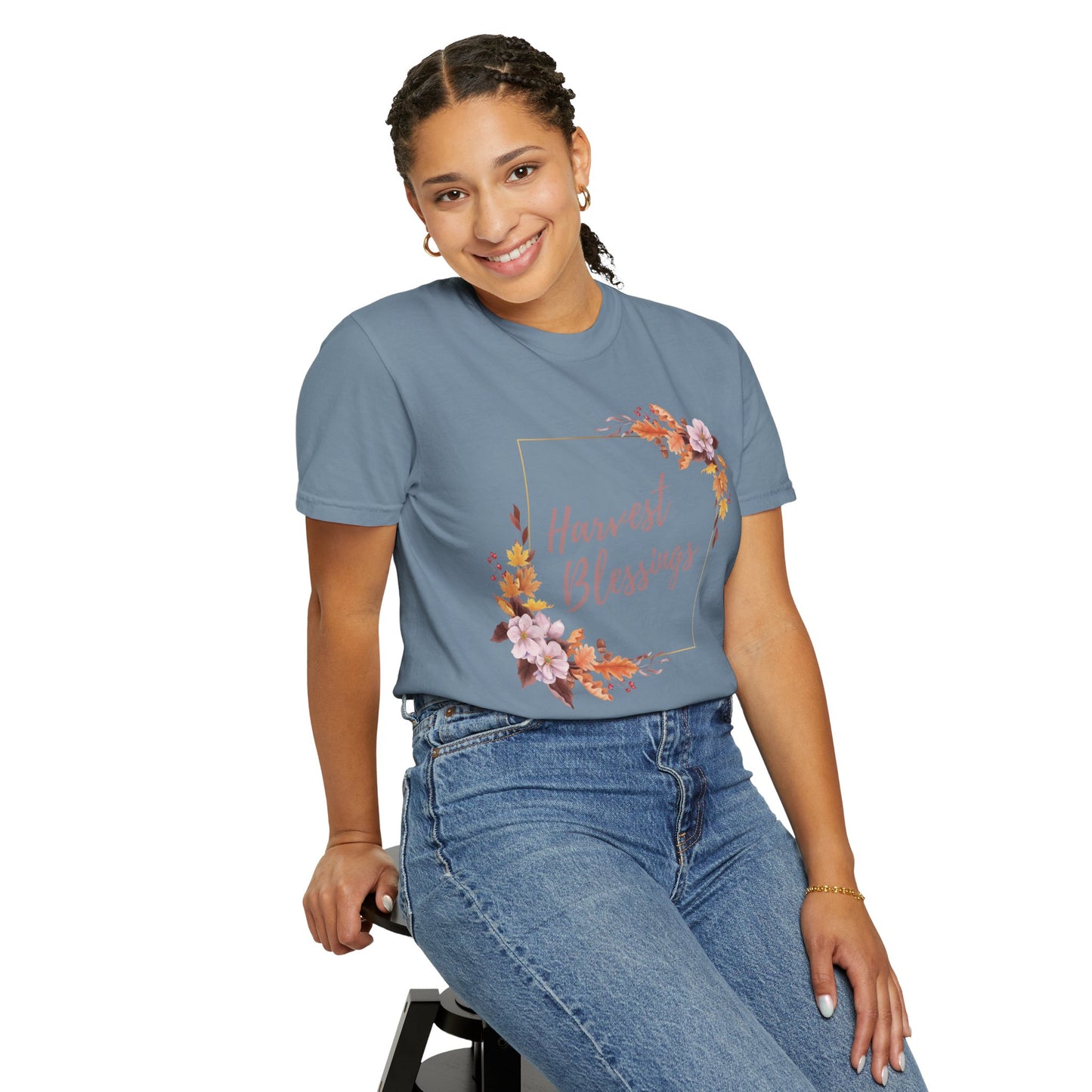 Harvest Blessings T-Shirt, Floral Unisex Tee, Autumn Gift, Thanksgiving Shirt, Cute Casual Wear, Boho Style Top
