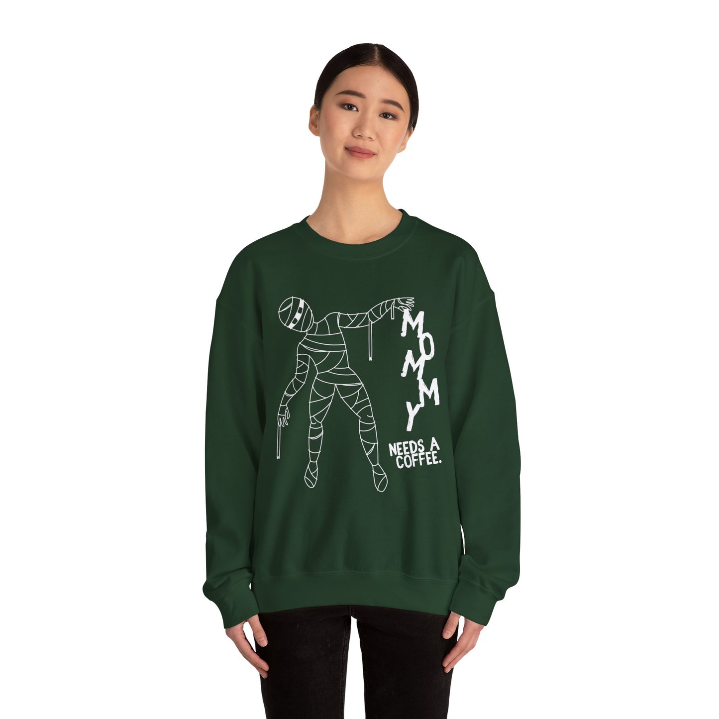 Spooky Coffee Lover Sweatshirt, Halloween Gift, Mom Life Crewneck, Cozy Fall Fashion, Casual Everyday Wear, Gift for Moms