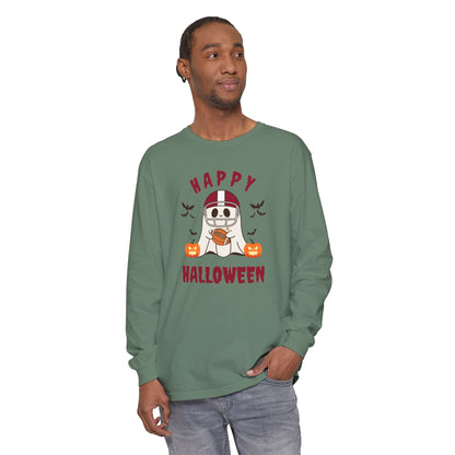 Halloween Unisex Long Sleeve T-Shirt, Cute Ghost Tee, Seasonal Apparel, Casual Halloween Outfit, Trick or Treat Shirt, October Fashion
