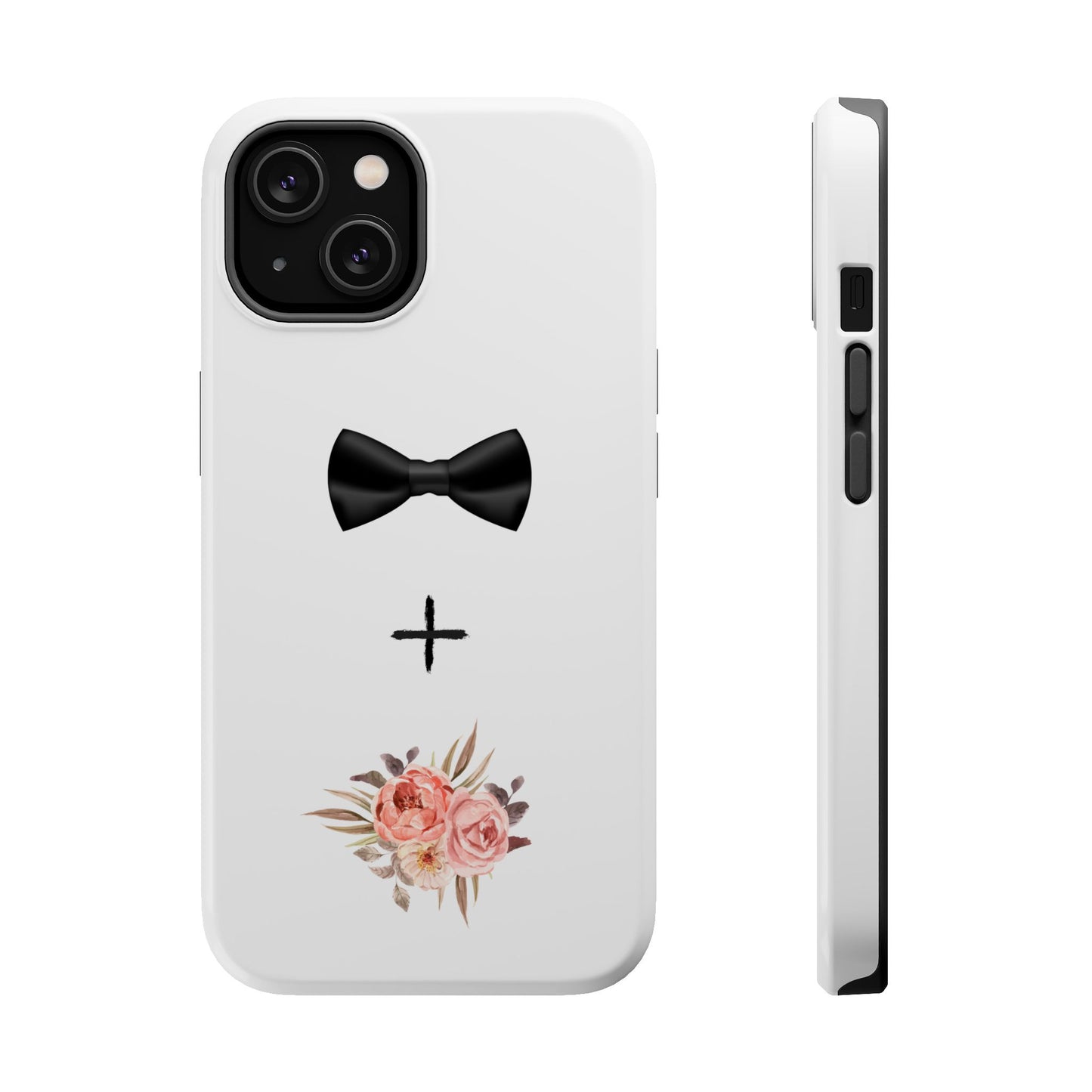 Floral Bow Tie Magnetic Tough Case - Elegant Phone Protection