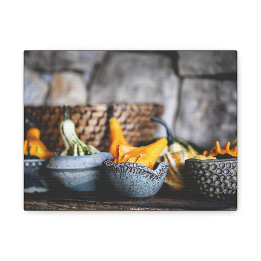 Rustic Canvas Wall Art - Autumn Harvest Decor, Farmhouse Print for Cozy Spaces, Decorative Home Accent, Gift for Nature Lovers