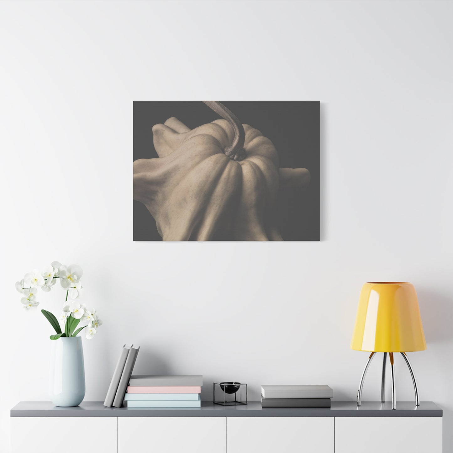 Elegant Pumpkin Canvas Art, Rustic Home Decor, Modern Wall Art, Fall Decor, Thanksgiving Gift, Autumn Vibes, Minimalist Design