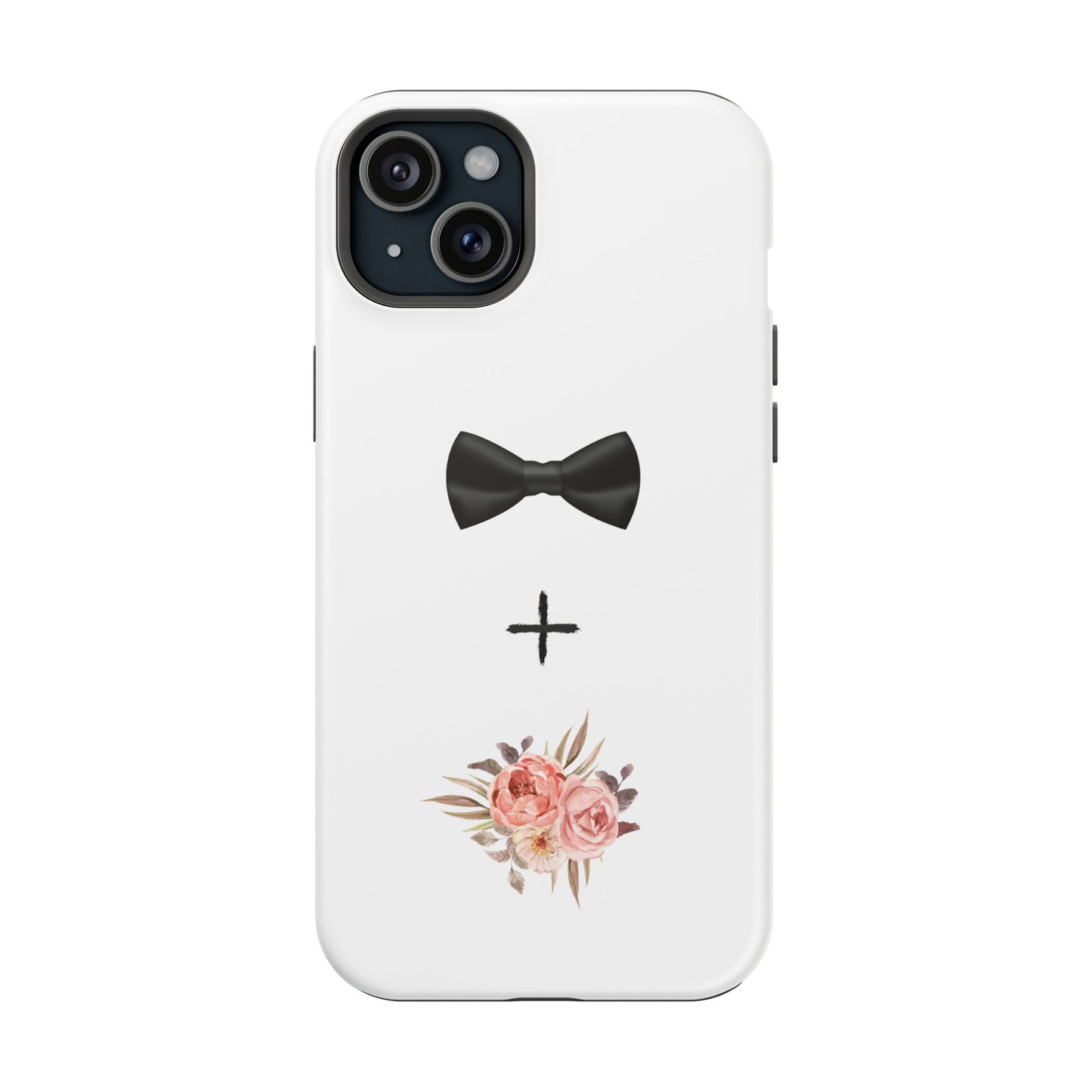 Floral Bow Tie Magnetic Tough Case - Elegant Phone Protection