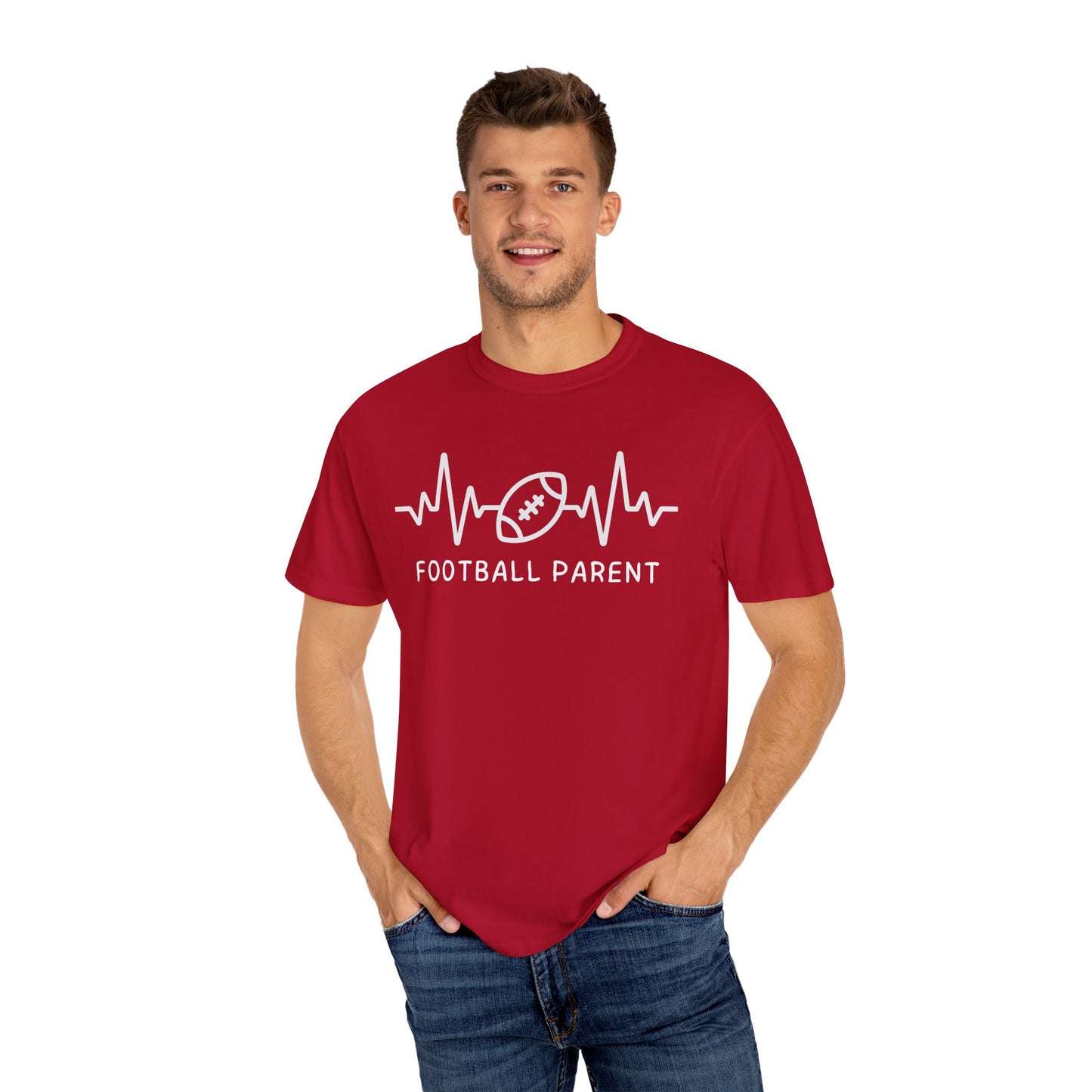 Football Parent T-Shirt - Unisex Garment-Dyed Tee, Perfect for Game Day, Father's Day, Family Gatherings, Sports Fans, Casual Wear
