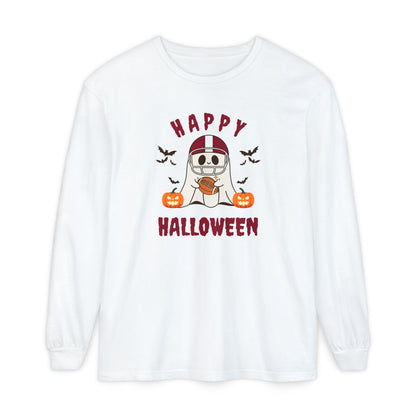 Halloween Unisex Long Sleeve T-Shirt, Cute Ghost Tee, Seasonal Apparel, Casual Halloween Outfit, Trick or Treat Shirt, October Fashion
