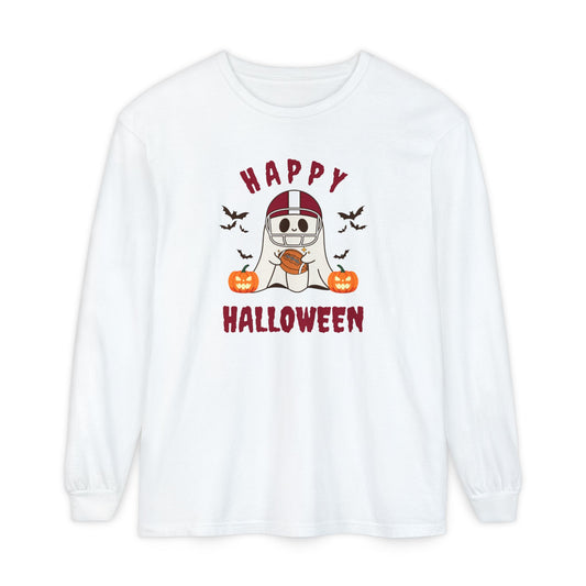 Halloween Unisex Long Sleeve T-Shirt, Cute Ghost Tee, Seasonal Apparel, Casual Halloween Outfit, Trick or Treat Shirt, October Fashion