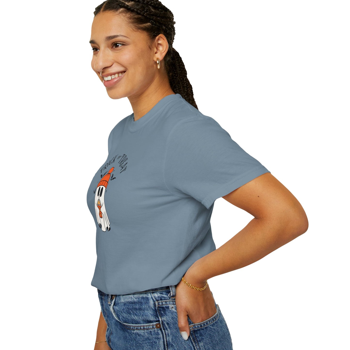 Cute Halloween Ghost T-Shirt, Unisex Halloween Tee, Trick or Treat Shirt, Halloween Gift, Fall Fashion