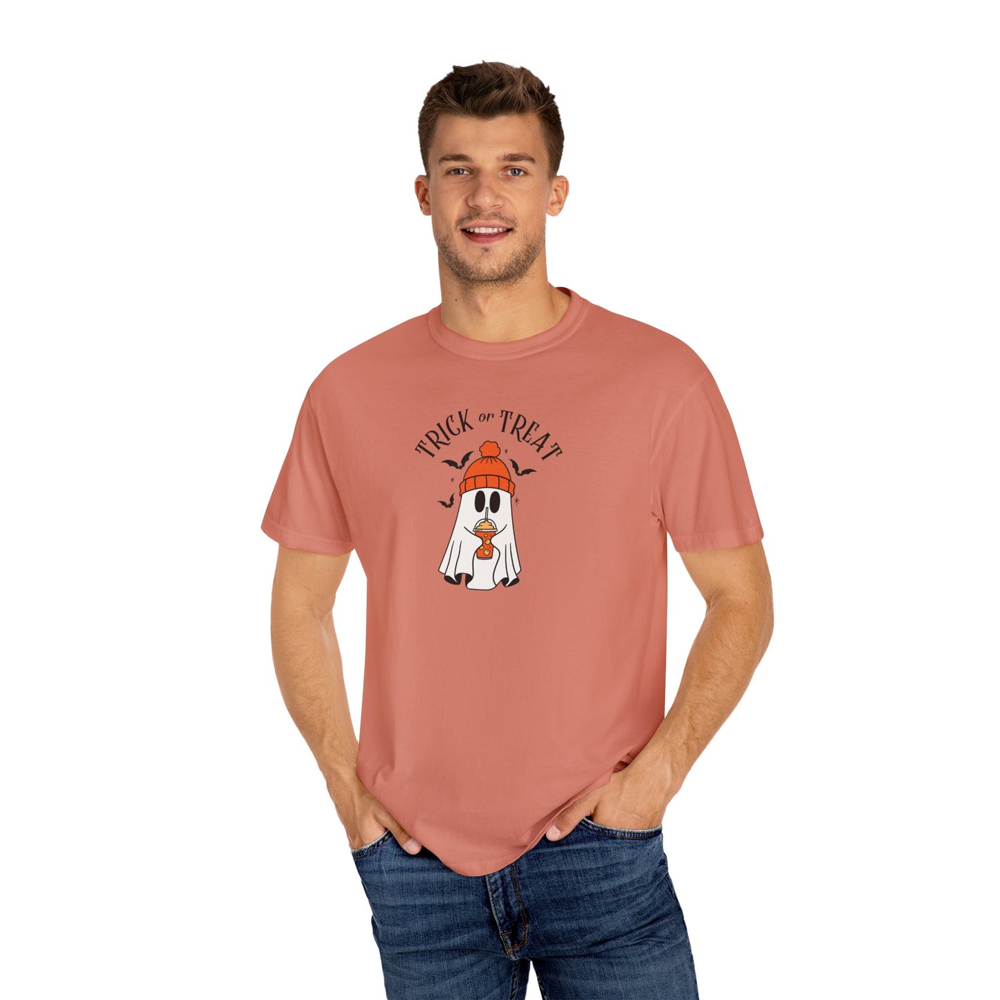 Cute Halloween Ghost T-Shirt, Unisex Halloween Tee, Trick or Treat Shirt, Halloween Gift, Fall Fashion