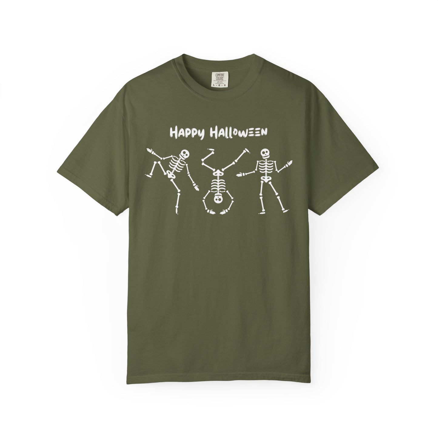 Happy Halloween Skeleton T-shirt, Unisex Halloween Tee, Spooky Season Shirt, Fall Festivity T-shirt, Fun Halloween Apparel