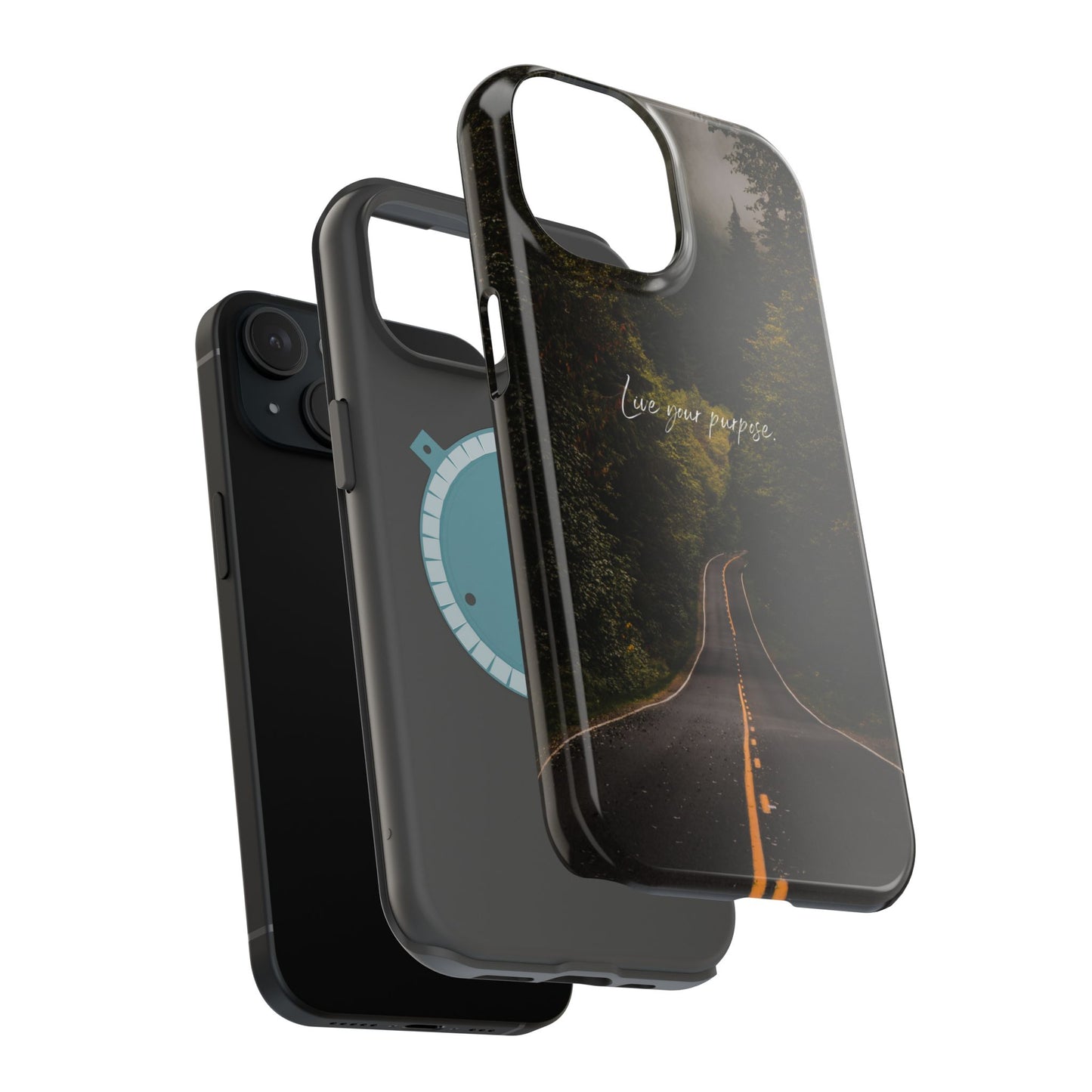 Inspirational Magnetic Tough Case - 'Live Your Purpose' Nature Design for iPhone