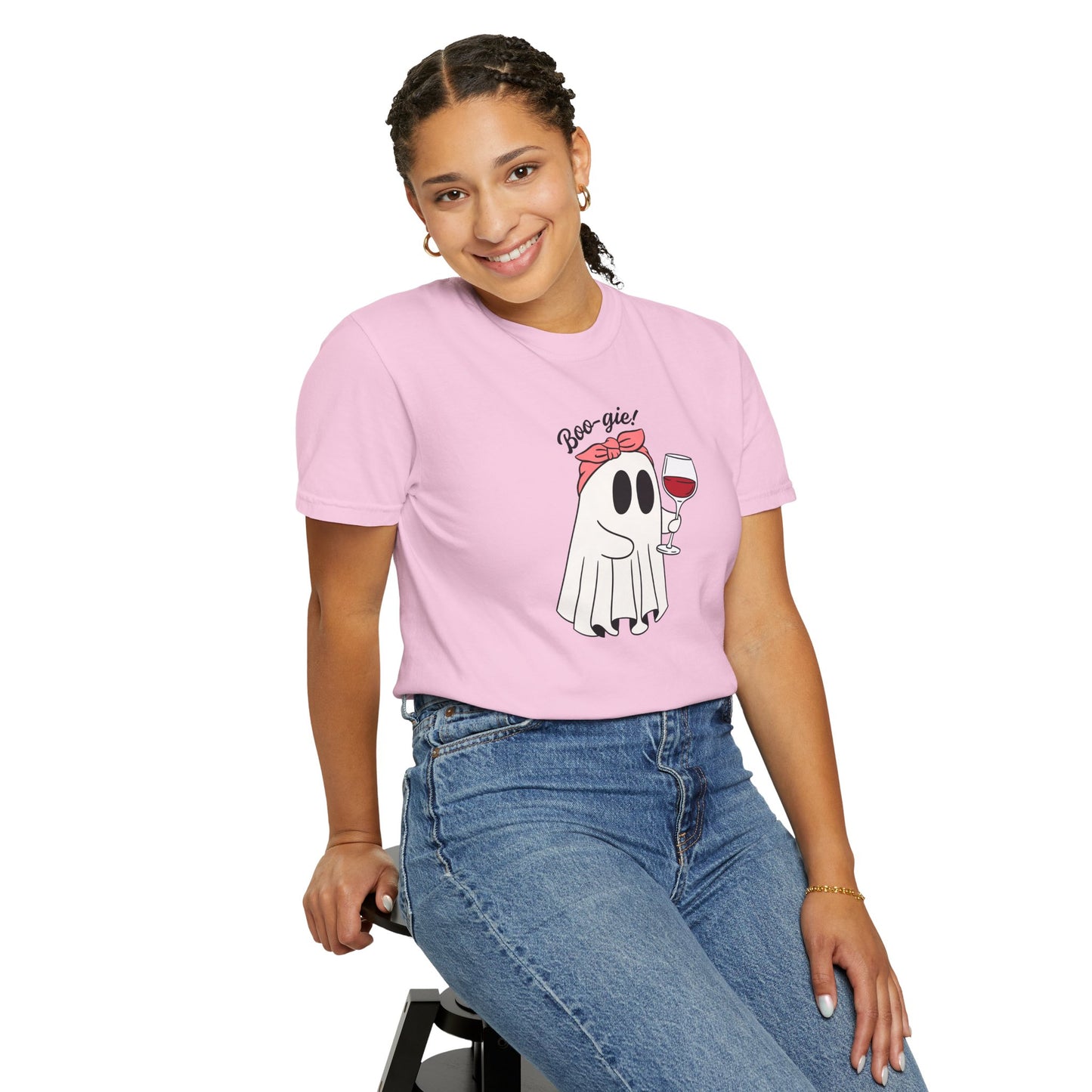 Ghostie Wine T-Shirt | Fun Unisex Tee for Halloween Parties, Casual Wear, Gifts for Wine Lovers, Spooky Celebrations, Cozy Weather