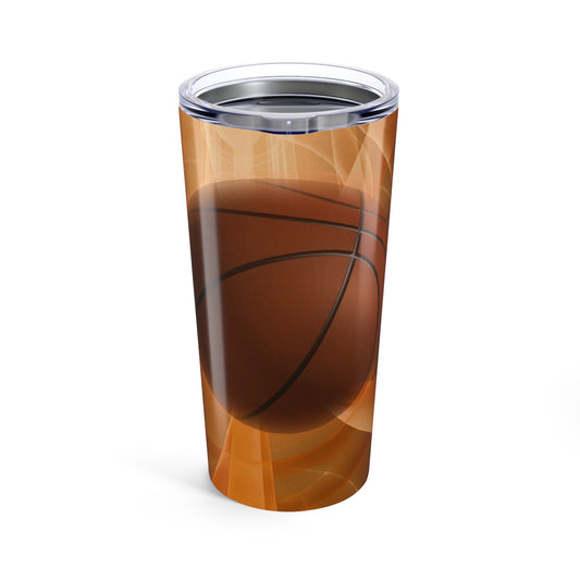 Basketball-Themed Tumbler 20oz | Sporty Travel Mug, Gift for Athletes, Basketball Fans, Unique Sports Accessories, Commemorative Drinkware