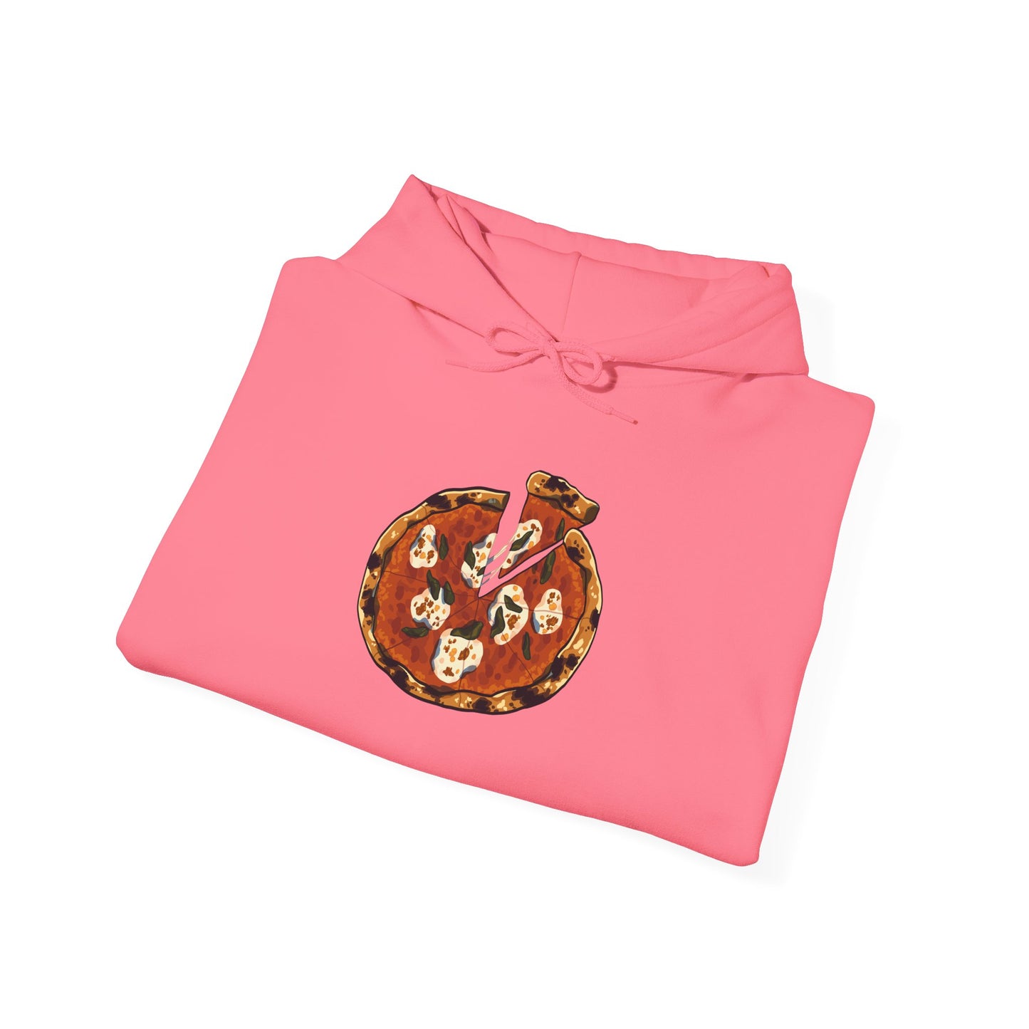 Italian Pizza Unisex Hooded Sweatshirt with Floral Design, Perfect for Everyday Wear, Gift for Friends, Spring Fashion, Casual Comfort
