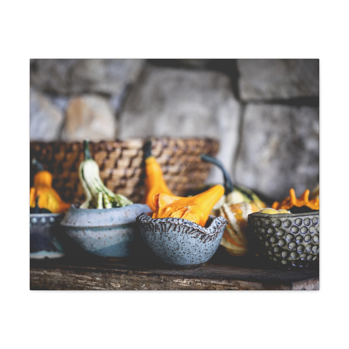 Rustic Canvas Wall Art - Autumn Harvest Decor, Farmhouse Print for Cozy Spaces, Decorative Home Accent, Gift for Nature Lovers