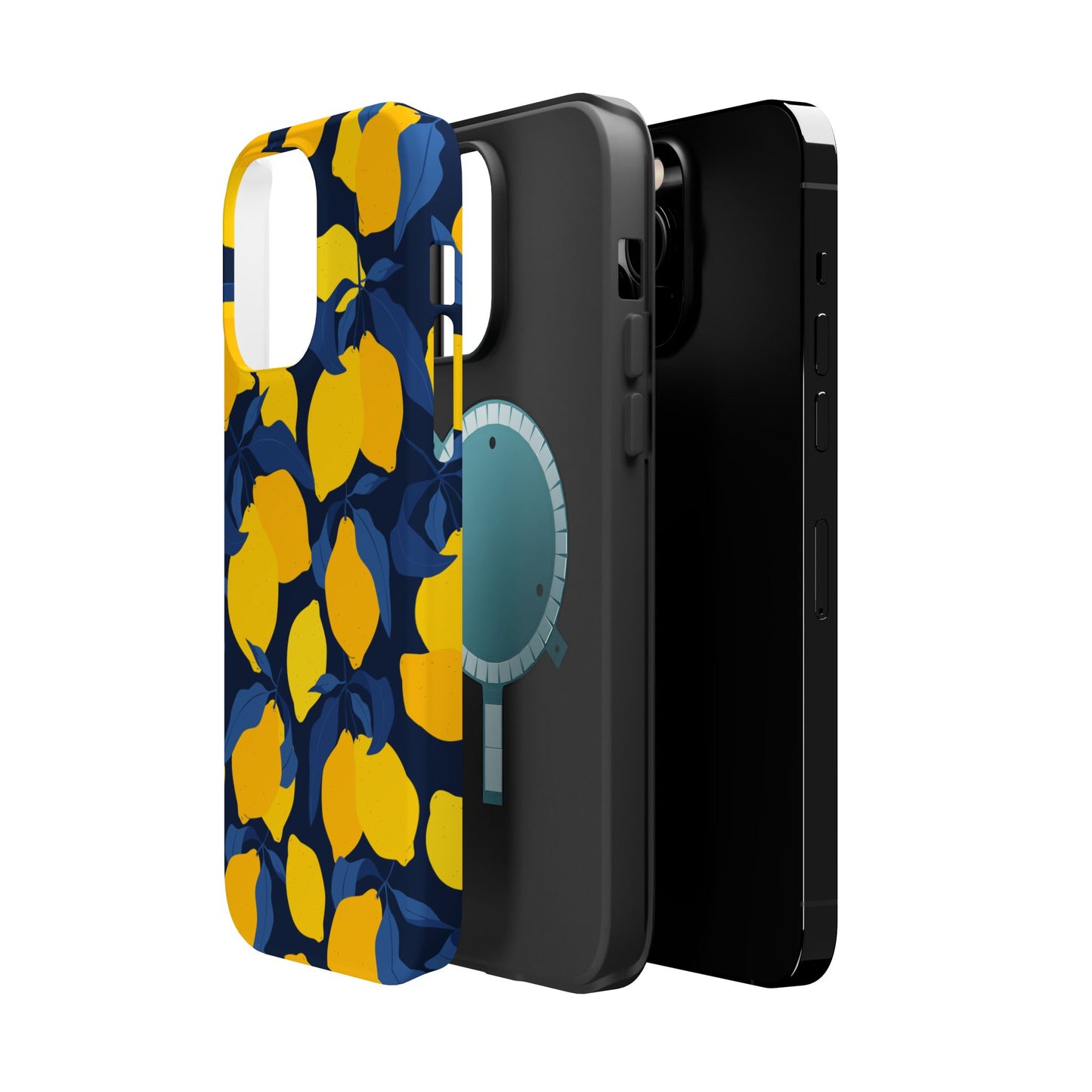 Bright Lemon Pattern Magnetic Tough Case - Vibrant Phone Protection