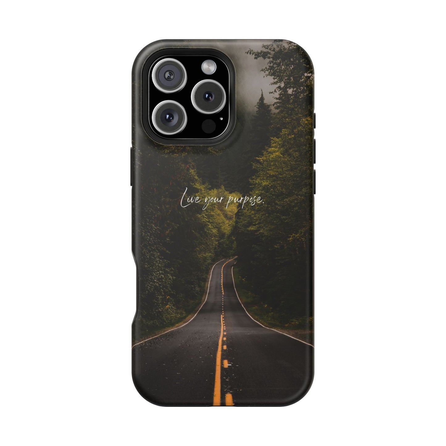 Inspirational Magnetic Tough Case - 'Live Your Purpose' Nature Design for iPhone
