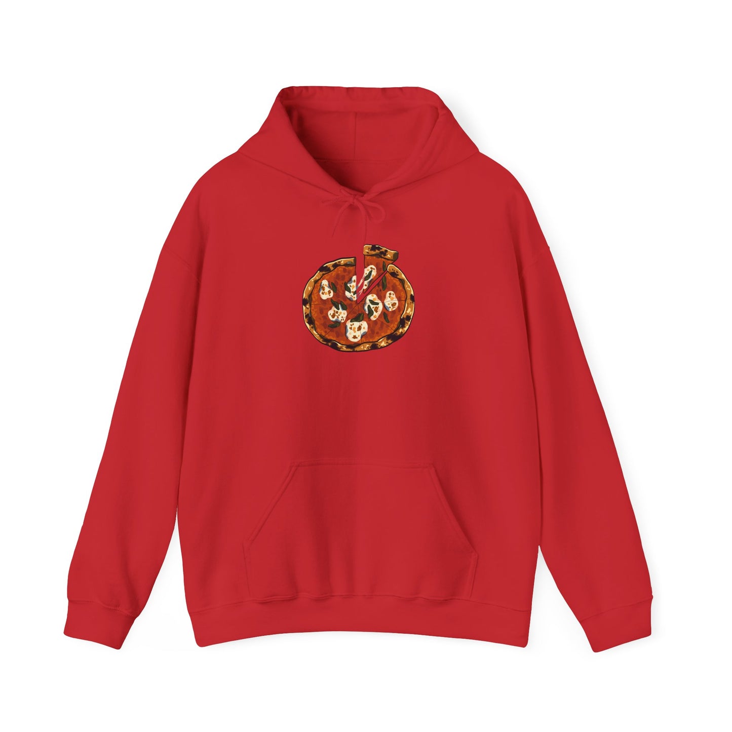 Italian Pizza Unisex Hooded Sweatshirt with Floral Design, Perfect for Everyday Wear, Gift for Friends, Spring Fashion, Casual Comfort