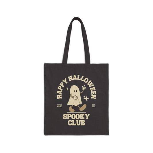 Happy Halloween Spooky Club Tote Bag, Eco-Friendly Shopping Bag, Trick or Treat Bag, Halloween Gift, Cute Canvas Bag