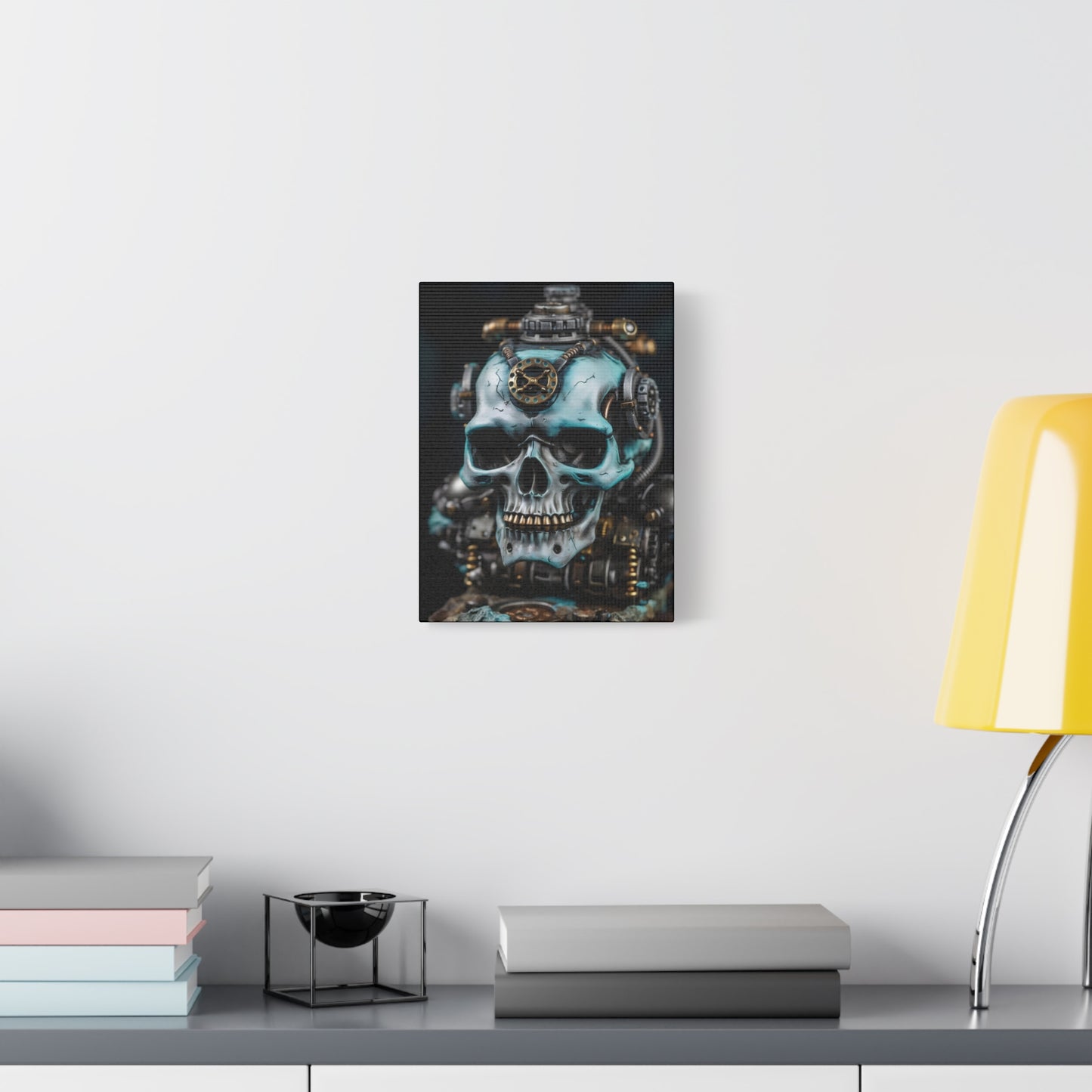 Steampunk Skull Canvas Print, Gothic Decor, Wall Art, Home Decor, Unique Gift Idea, Masculine Art Piece