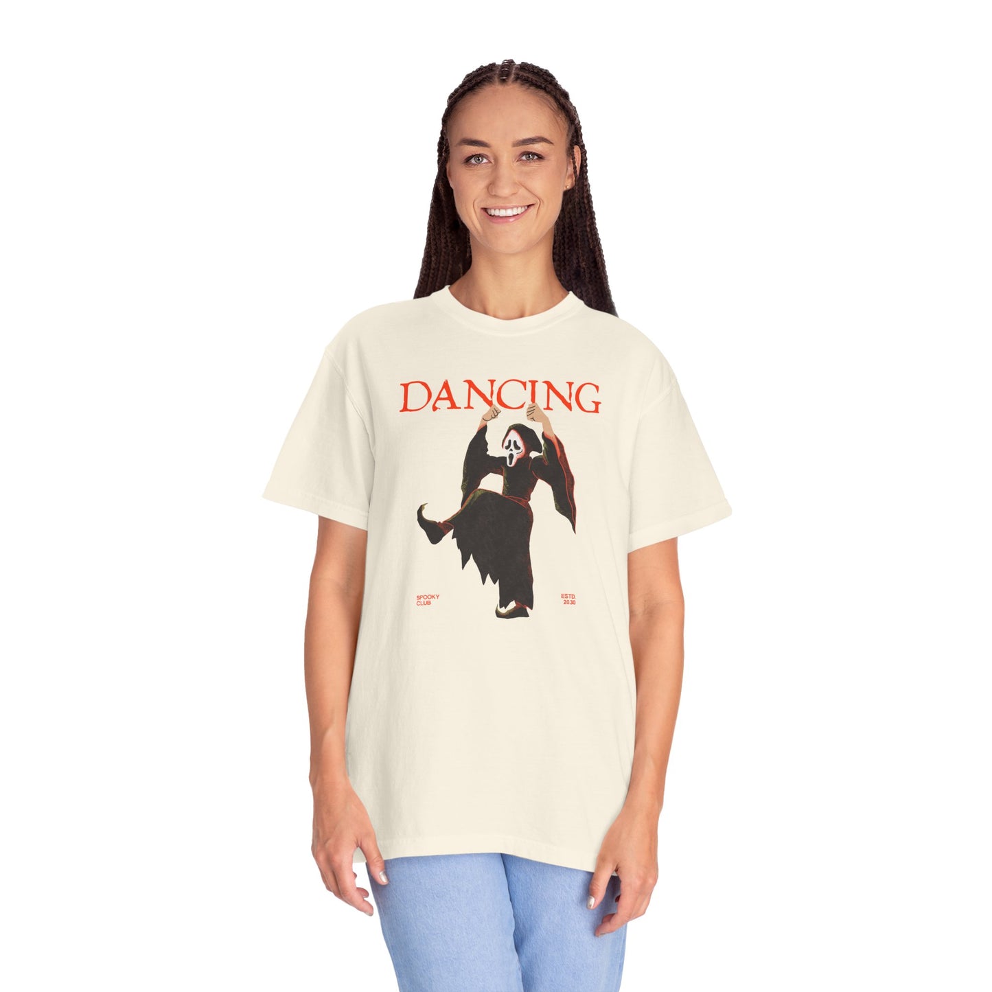 Dancing Grim Reaper T-Shirt, Unisex Halloween Shirt, Funny Graphic Tee, Spooky Dance Top, Unique Gift for Horror Lovers