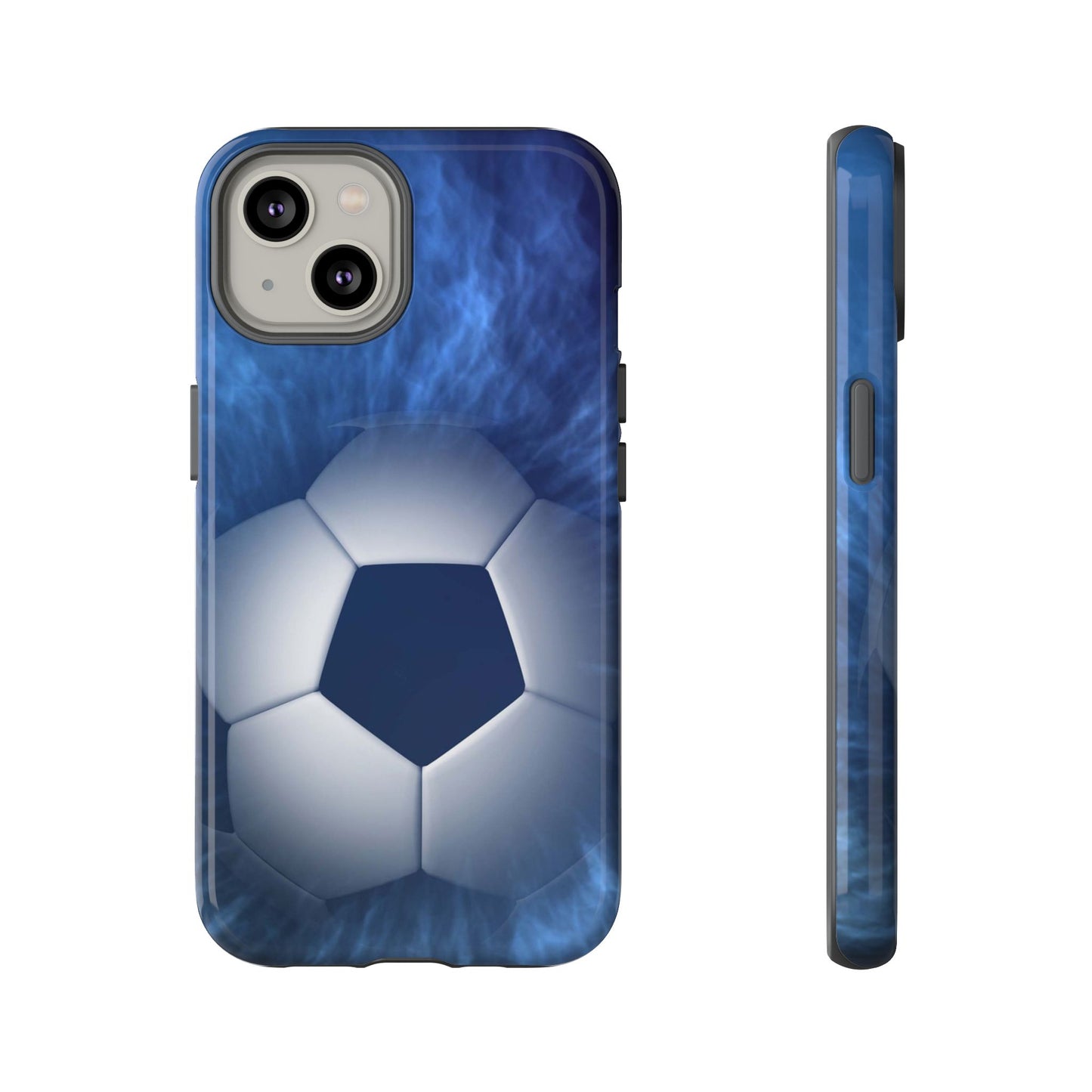 Soccer Phone Case - Tough Cases, Sports Phone Cover, Football Lover Gift, Durable Case, Blue Soccer Design