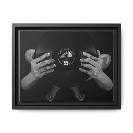 Framed Vinyl Art Print, Music Decor, Home Office Wall Art, Gift for Music Lovers, Black and White Artwork, Unique Home Decoration