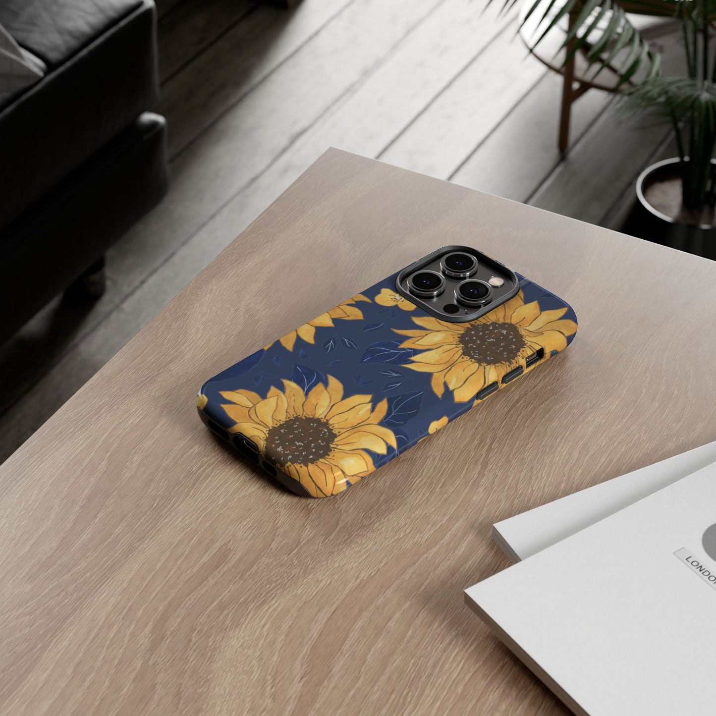 Vibrant Sunflower Phone Case, Floral Tough Cases, Gift for Flower Lovers, Spring Accessory, Birthday Present