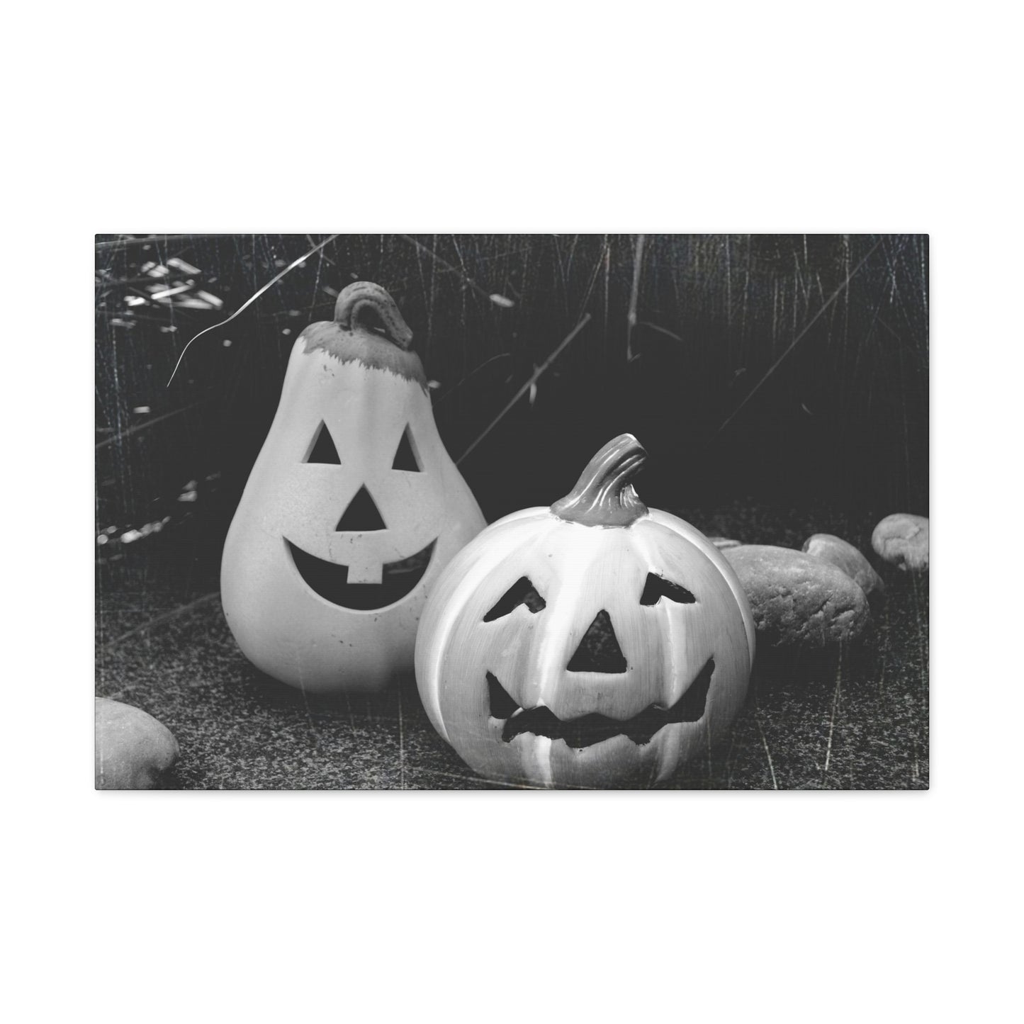 Halloween Pumpkin Canvas Wall Art, Spooky Home Decor, Fall Decoration, Autumn Art, Halloween Gift