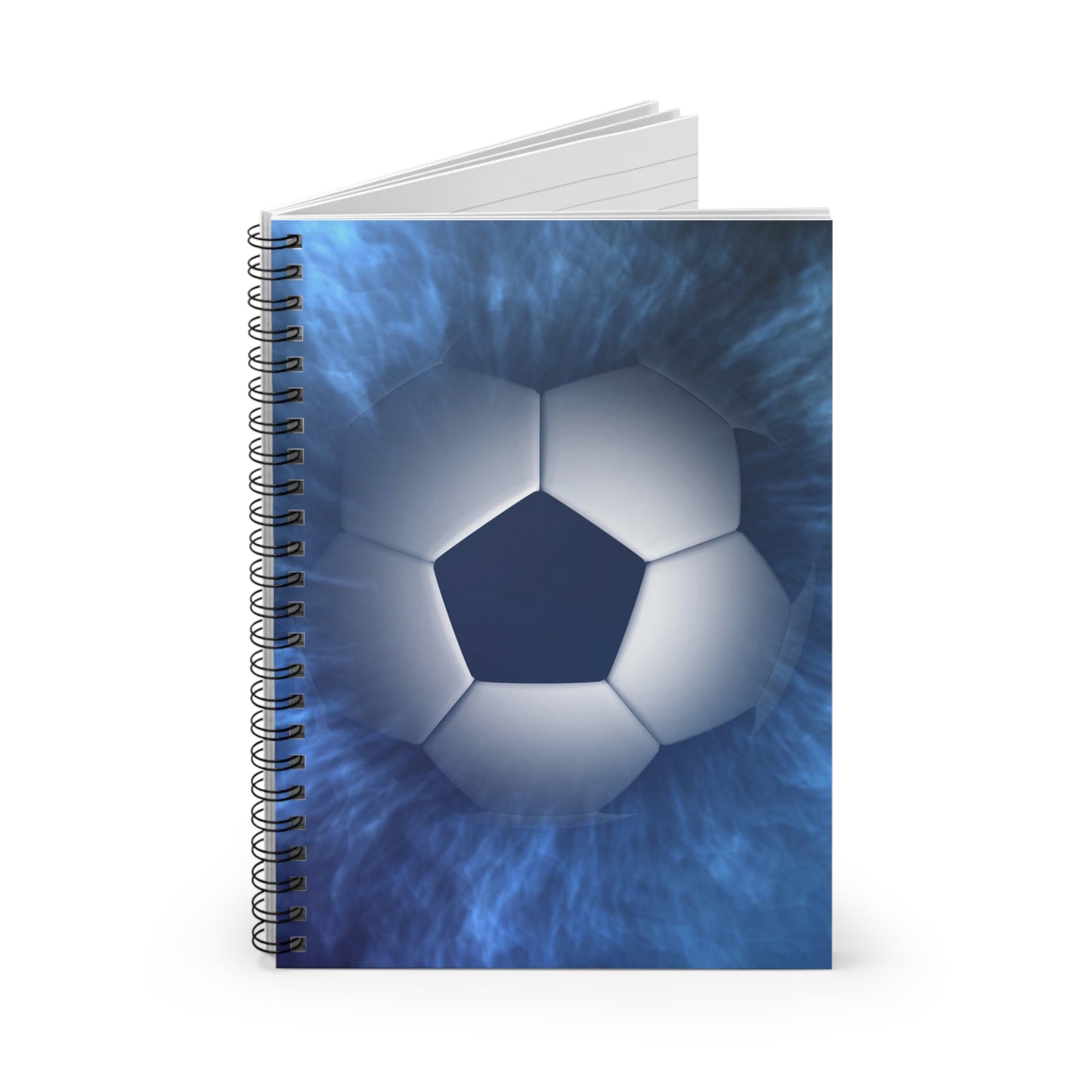 Soccer Theme Spiral Notebook - Ruled Lines, Sports Journal, Gift for Athletes, Back to School, Student Supplies, Football Notebook