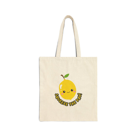 Cute Lemon Tote Bag - 'Squeeze the Day' Canvas Carryall