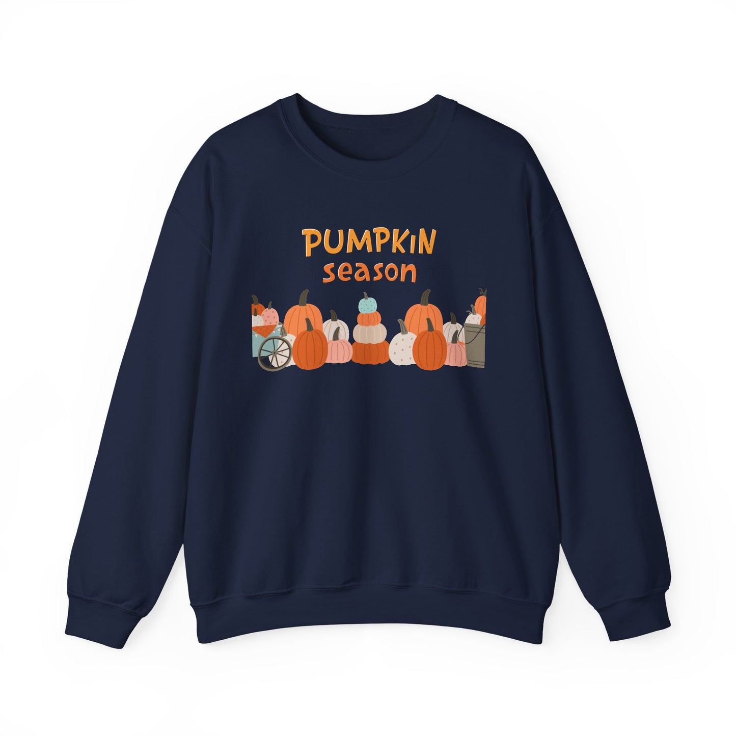 Pumpkin Season Crewneck Sweatshirt, Cozy Fall Fashion, Halloween Gift, Autumn Apparel, Casual Comfort, Unisex Sweater