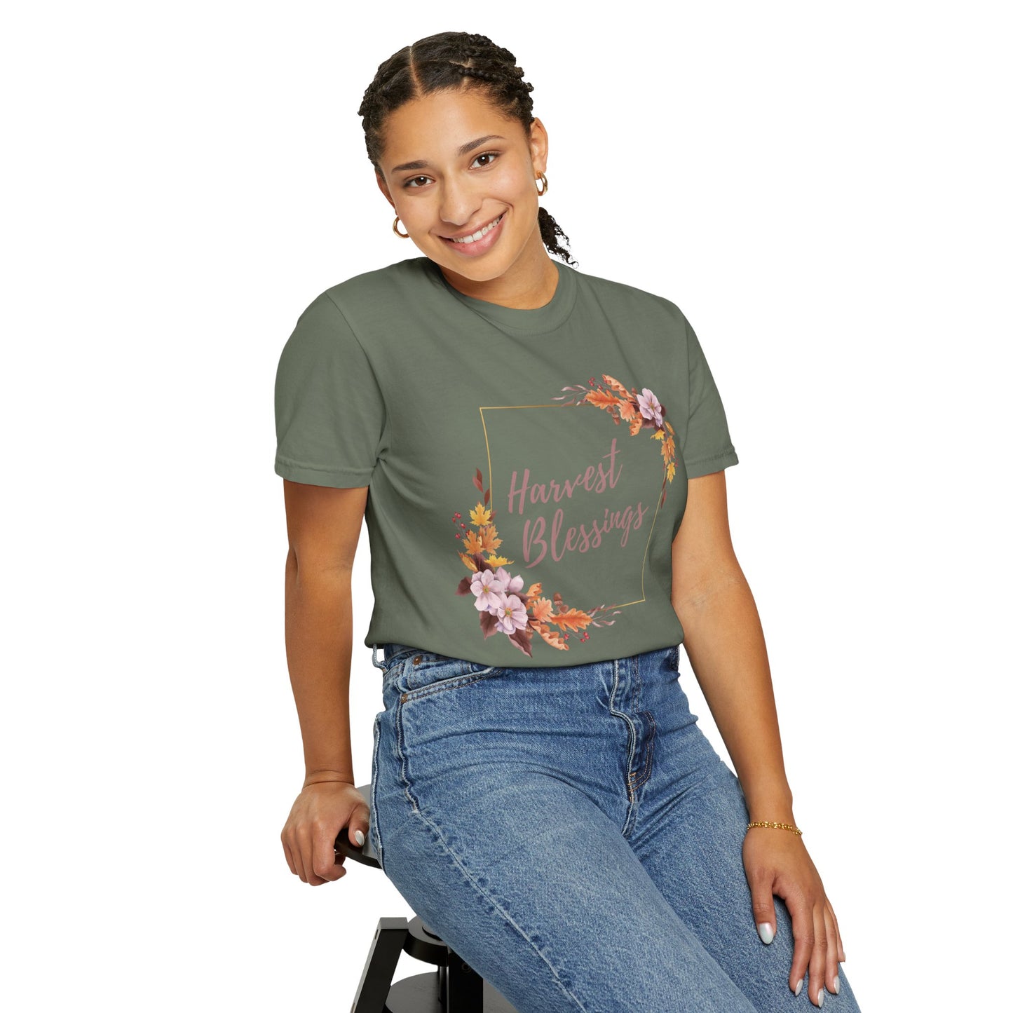Harvest Blessings T-Shirt, Floral Unisex Tee, Autumn Gift, Thanksgiving Shirt, Cute Casual Wear, Boho Style Top
