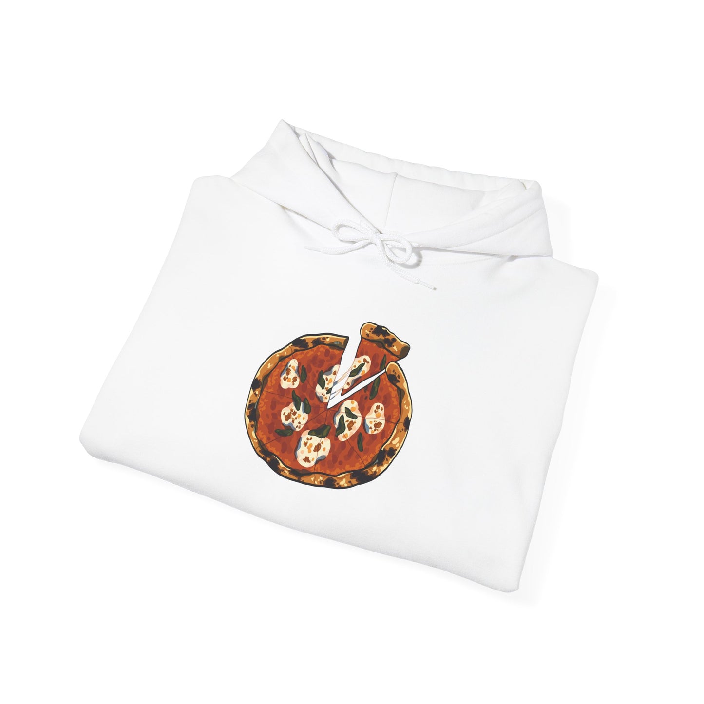 Italian Pizza Unisex Hooded Sweatshirt with Floral Design, Perfect for Everyday Wear, Gift for Friends, Spring Fashion, Casual Comfort