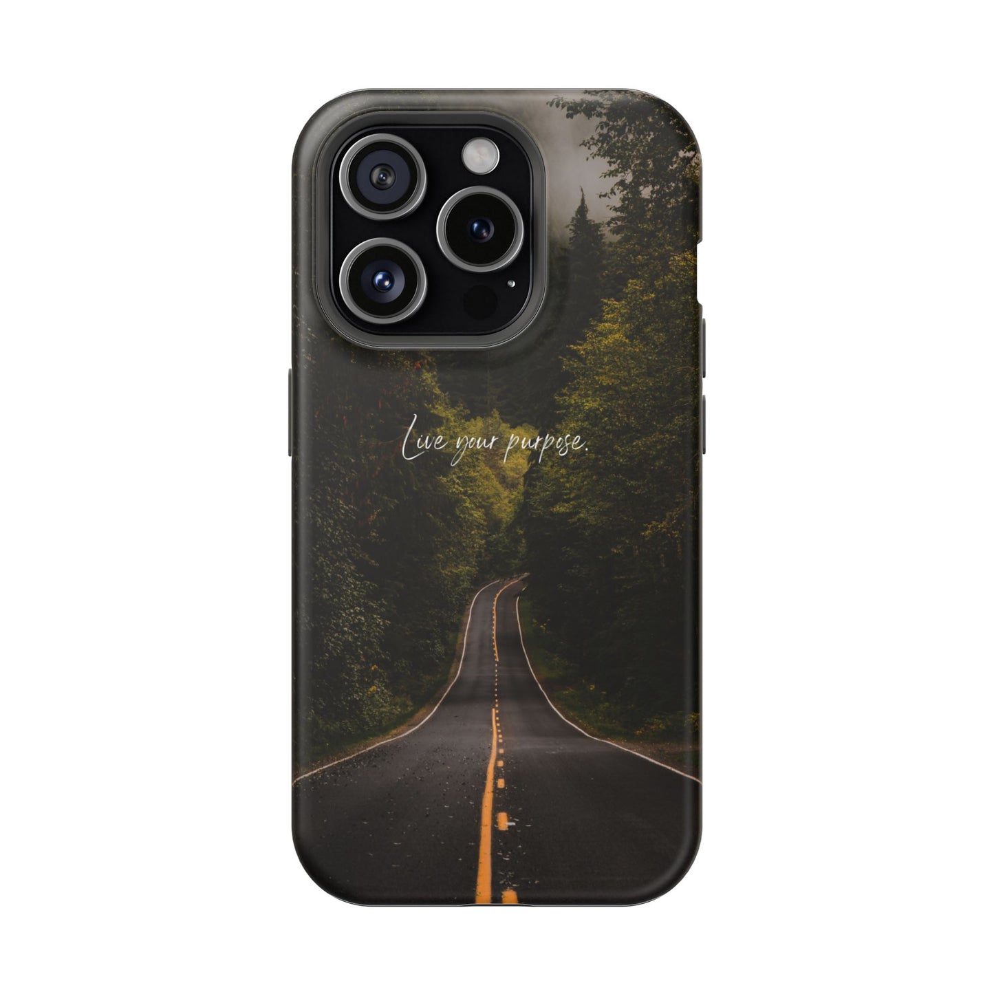 Inspirational Magnetic Tough Case - 'Live Your Purpose' Nature Design for iPhone