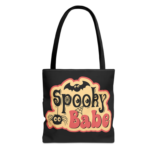 Spooky Babe Tote Bag | Halloween Shopper, Gift Bag, Eco-Friendly, Trick or Treat Bag, Halloween Decor
