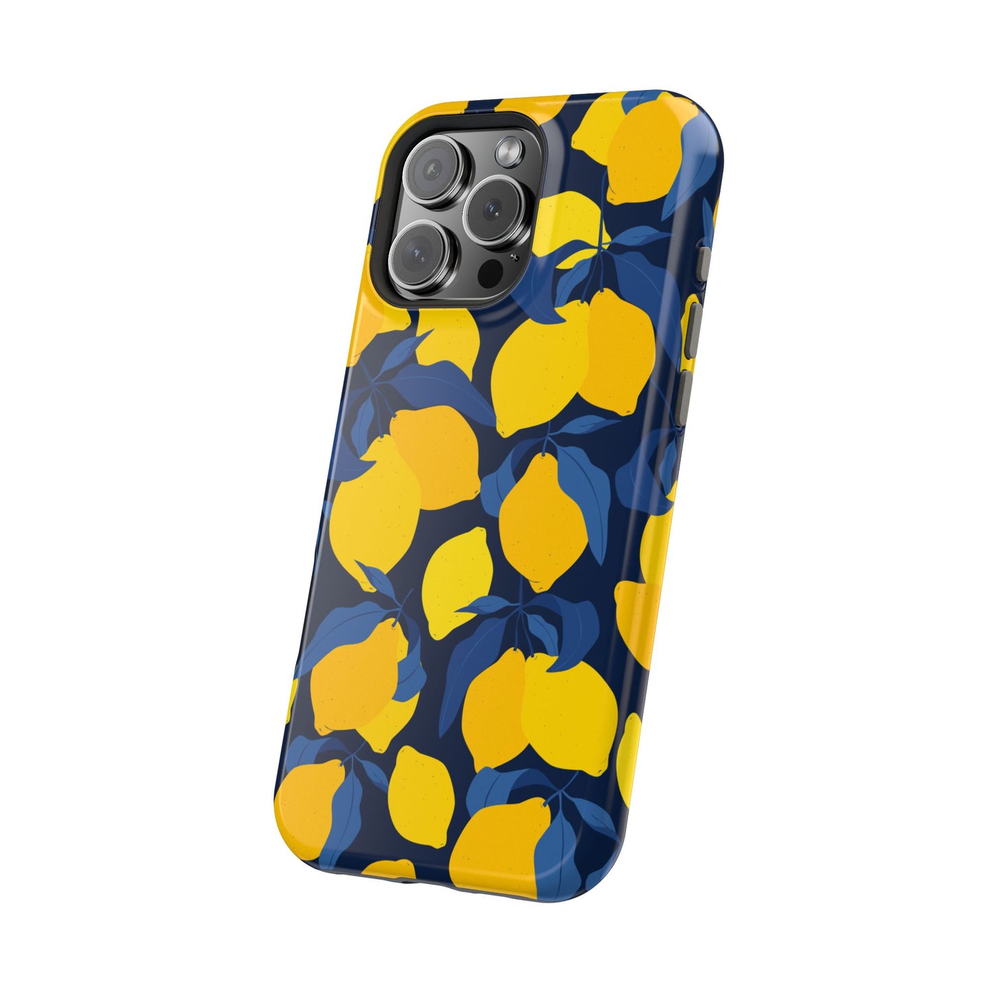 Bright Lemon Pattern Magnetic Tough Case - Vibrant Phone Protection