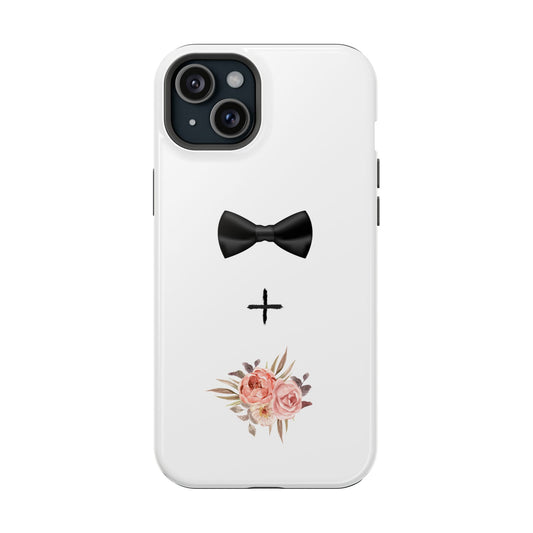 Floral Bow Tie Magnetic Tough Case - Elegant Phone Protection