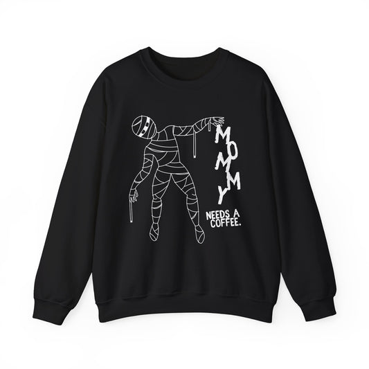 Spooky Coffee Lover Sweatshirt, Halloween Gift, Mom Life Crewneck, Cozy Fall Fashion, Casual Everyday Wear, Gift for Moms