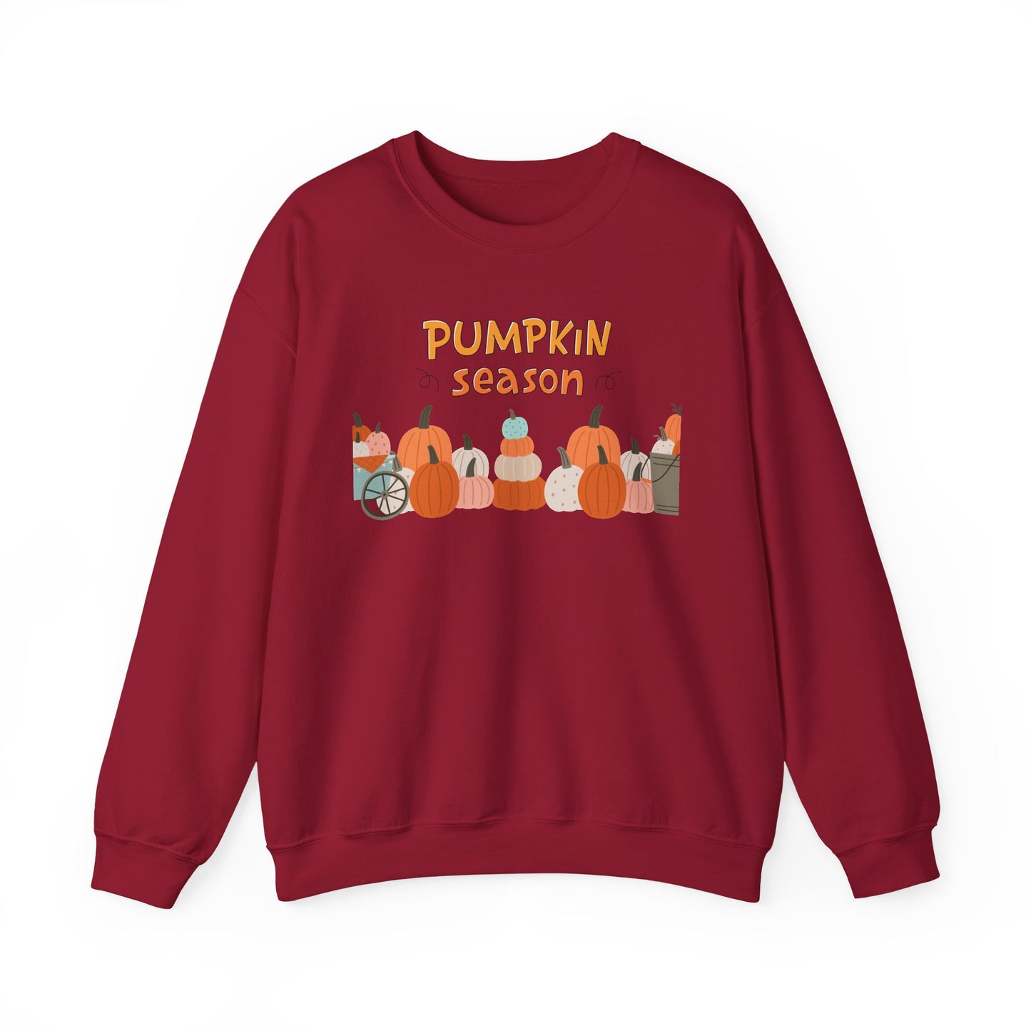 Pumpkin Season Crewneck Sweatshirt, Cozy Fall Fashion, Halloween Gift, Autumn Apparel, Casual Comfort, Unisex Sweater