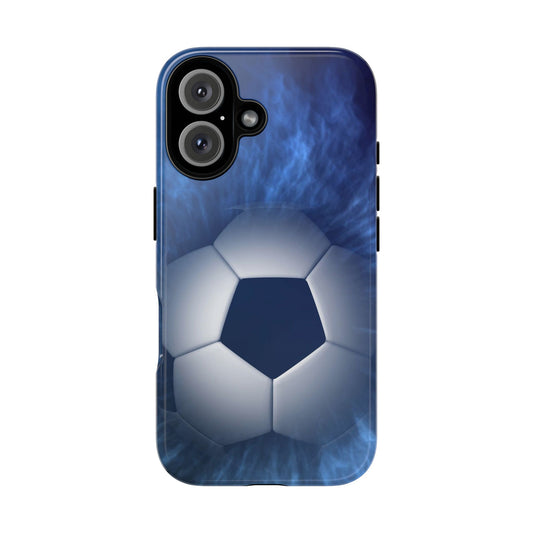 Soccer Phone Case - Tough Cases, Sports Phone Cover, Football Lover Gift, Durable Case, Blue Soccer Design