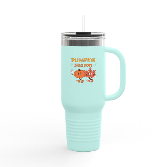 Pumpkin Season Insulated Travel Mug, 40oz | Fall Coffee Cup, Autumn Gift, Halloween Hydration, Seasonal Drinkware
