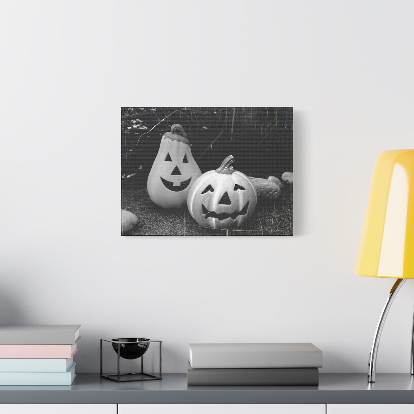 Halloween Pumpkin Canvas Wall Art, Spooky Home Decor, Fall Decoration, Autumn Art, Halloween Gift