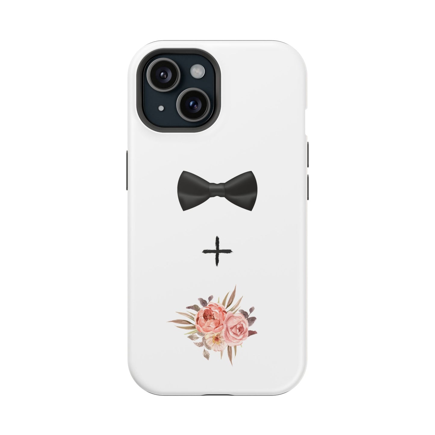 Floral Bow Tie Magnetic Tough Case - Elegant Phone Protection