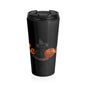 Halloween Cat Travel Mug, Stainless Steel Coffee Cup, Black Cat Pumpkin Tumbler, Autumn Drinkware, Cat Lover Gift, Spooky Season Accessory