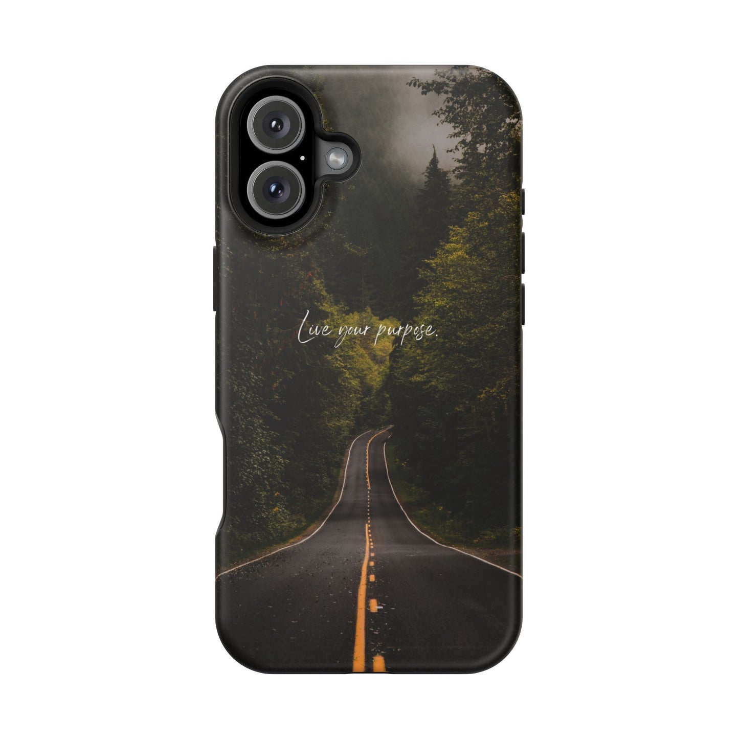 Inspirational Magnetic Tough Case - 'Live Your Purpose' Nature Design for iPhone