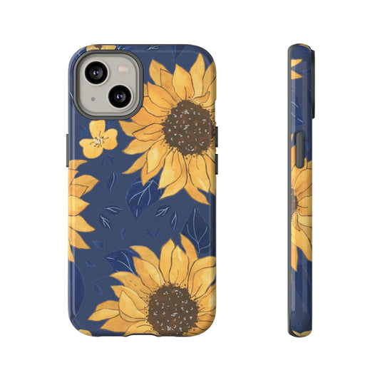Vibrant Sunflower Phone Case, Floral Tough Cases, Gift for Flower Lovers, Spring Accessory, Birthday Present