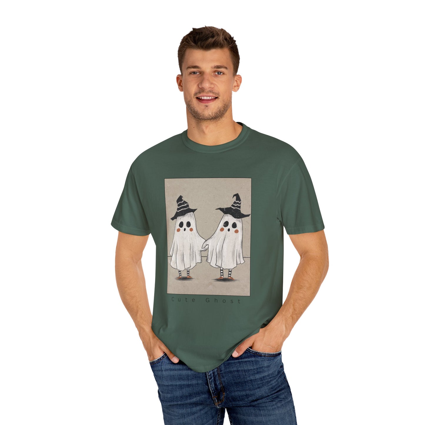 Spooky Ghosts Unisex T-Shirt, Halloween Shirt, Funny Fright Shirt, Ghost Humor Tee, Casual Halloween Apparel
