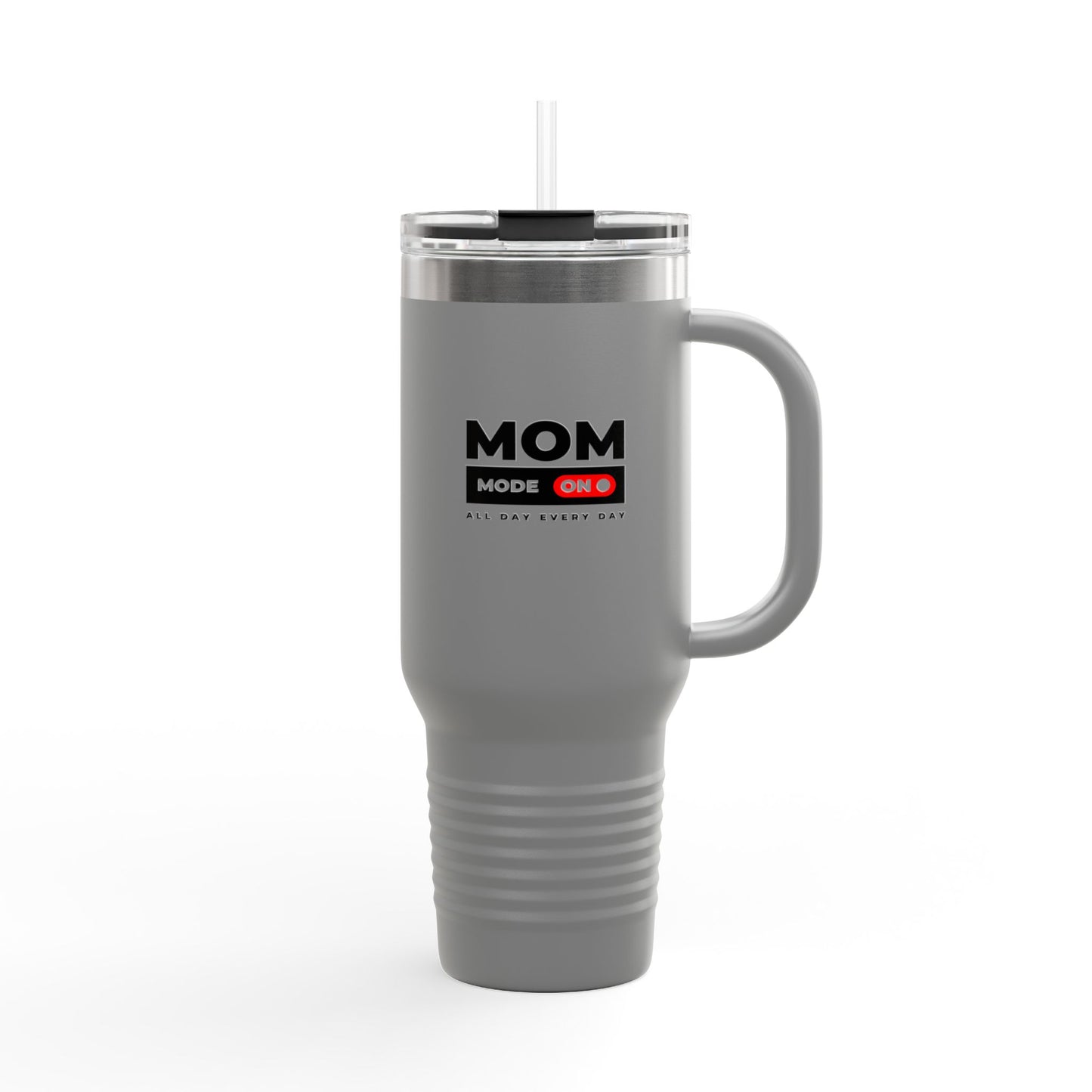 MOM Mode On - Insulated Travel Mug,| 40oz Coffee Cup for Busy Moms, Stylish Drinkware for Travel, Gifts for Mother's Day